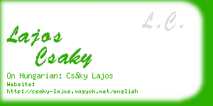 lajos csaky business card